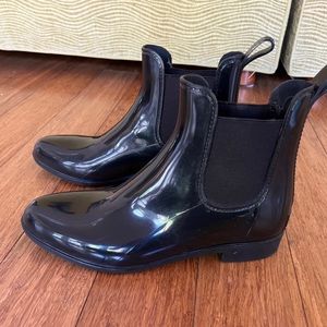 J. Crew Chelsea Rain Boot Black Size 10